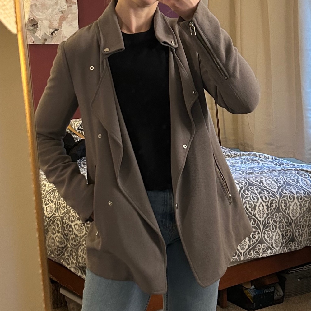 Grey Aritzia Soft Motto Jacket